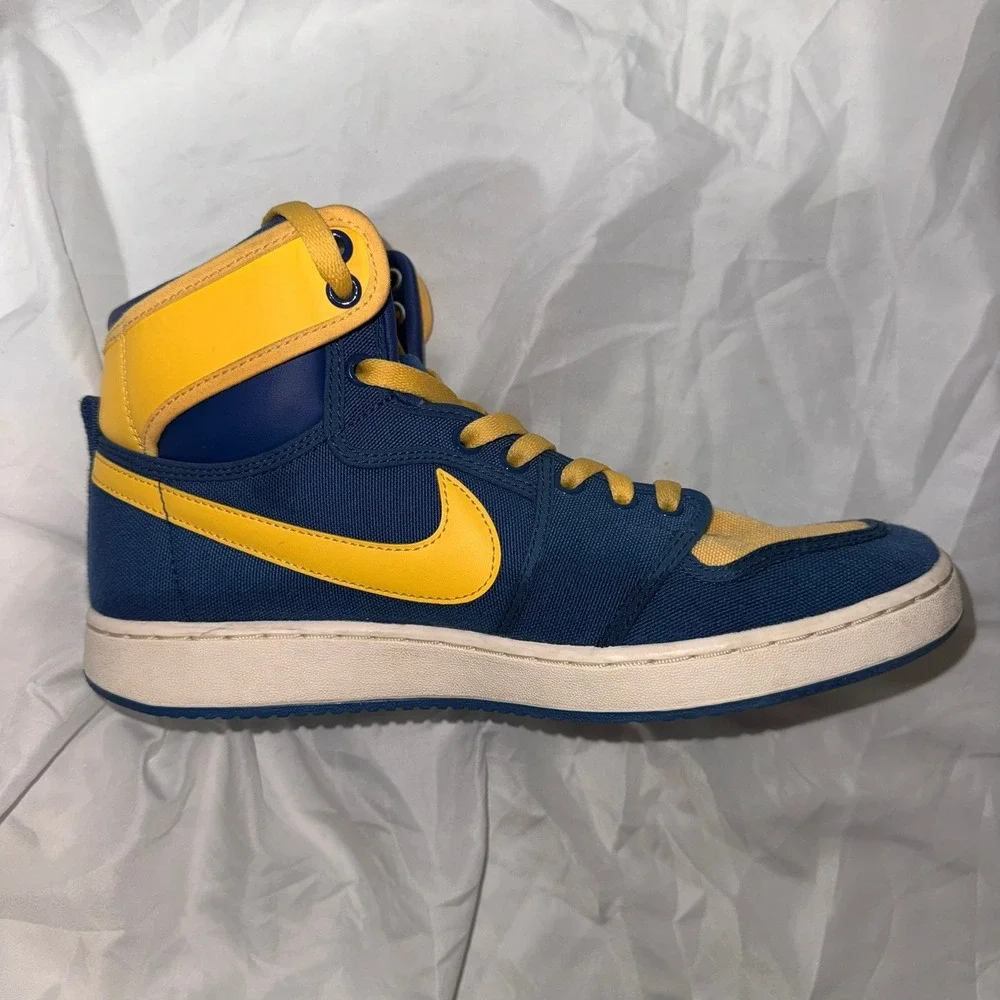 Air Jordan 1 AJKO High Laney True Blue Topaz Gold DO5047-407 Mens 9 - Picture 7 of 9
